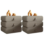 Sleek Solid Color Faux Leather Three-Tiers Drawers Nightstand