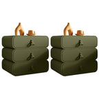 Sleek Solid Color Faux Leather Three-Tiers Drawers Nightstand