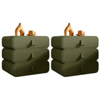 Sleek Solid Color Faux Leather Three-Tiers Drawers Nightstand