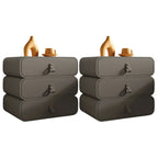 Sleek Solid Color Faux Leather Three-Tiers Drawers Nightstand