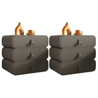 Sleek Solid Color Faux Leather Three-Tiers Drawers Nightstand