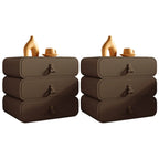 Sleek Solid Color Faux Leather Three-Tiers Drawers Nightstand