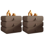 Sleek Solid Color Faux Leather Three-Tiers Drawers Nightstand