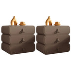 Sleek Solid Color Faux Leather Three-Tiers Drawers Nightstand