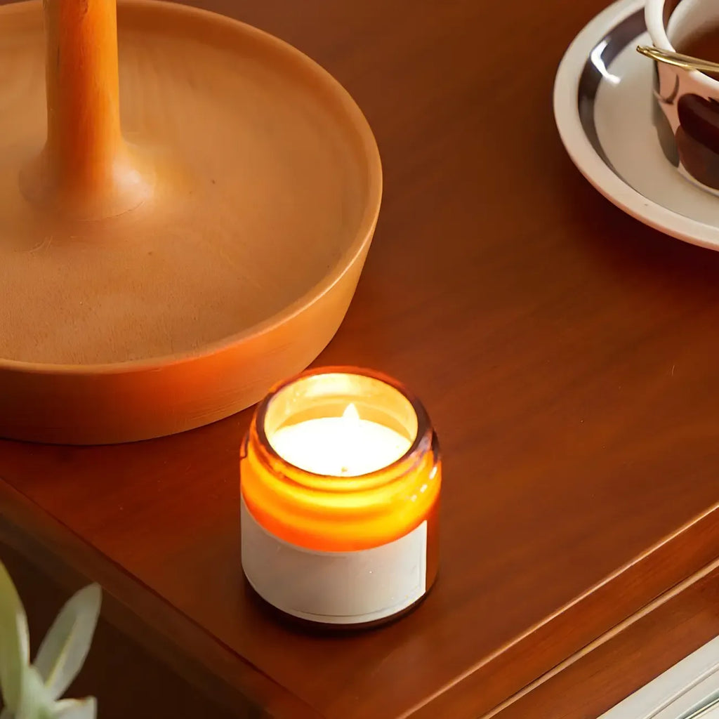 Compact Brown Solid Wood Bedside Storage Nightstand