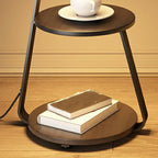 Lighting 3-Tier Faux Marble Top Open Storage Nightstand