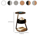 Lighting 3-Tier Faux Marble Top Open Storage Nightstand