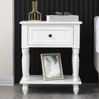 Traditional Wood Nightstand with Drawers