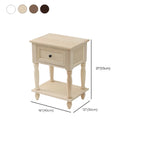Traditional Wood Nightstand with Drawers