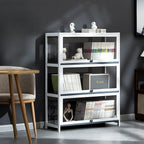 Modern White Bamboo Flip-Up Glass Display Cabinet