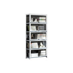 Modern White Bamboo Flip-Up Glass Display Cabinet
