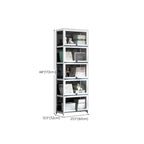 Modern White Bamboo Flip-Up Glass Display Cabinet