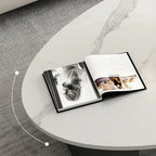 Oval Stone Top Scratch Resistant Iron Base Coffee Table