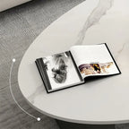 Oval Stone Top Scratch Resistant Iron Base Coffee Table