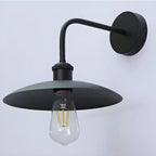 Industrial Black Metal Wall Light with LED for Outdoors