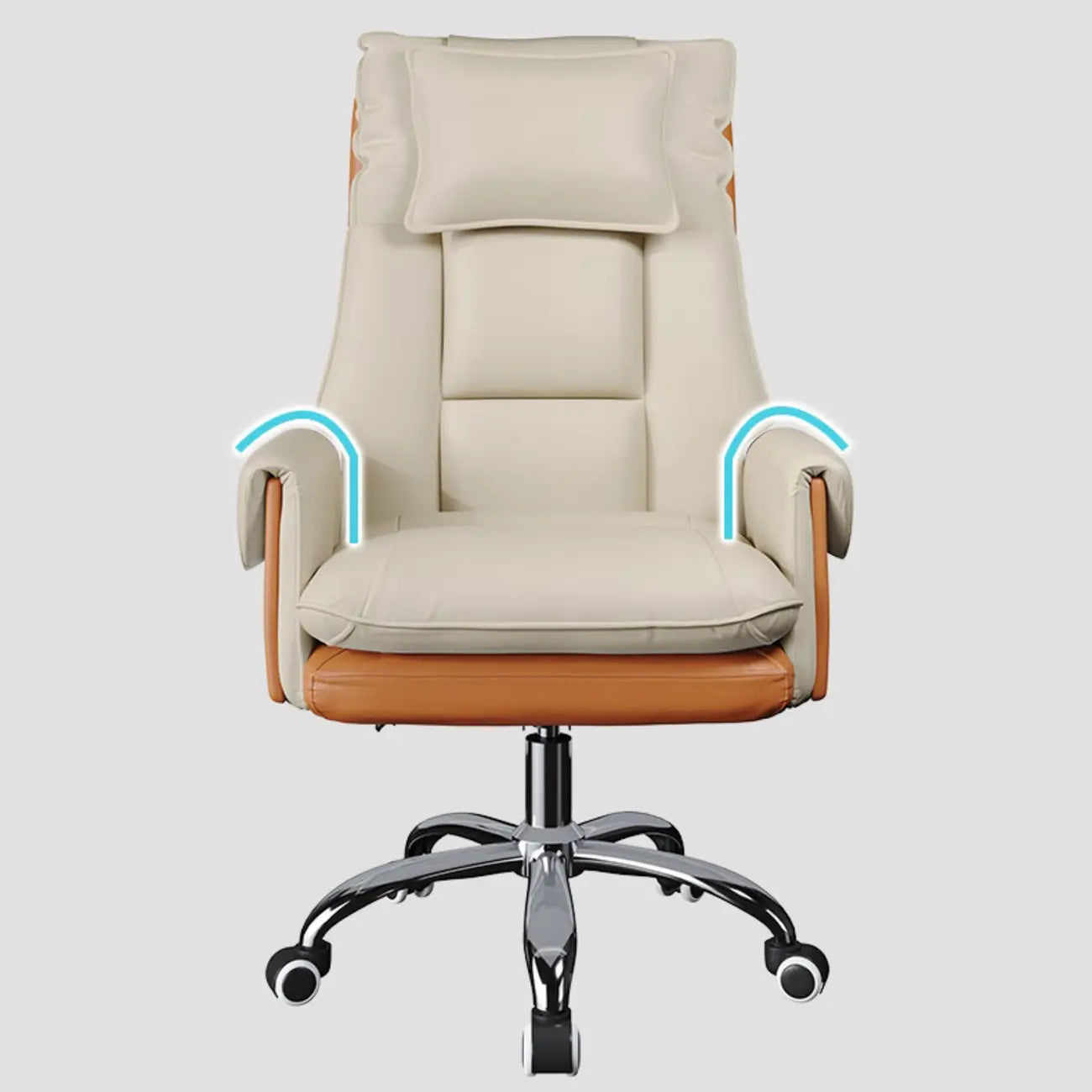 Modern High Back Ergonomic Leather Swivel Executive Office Chair