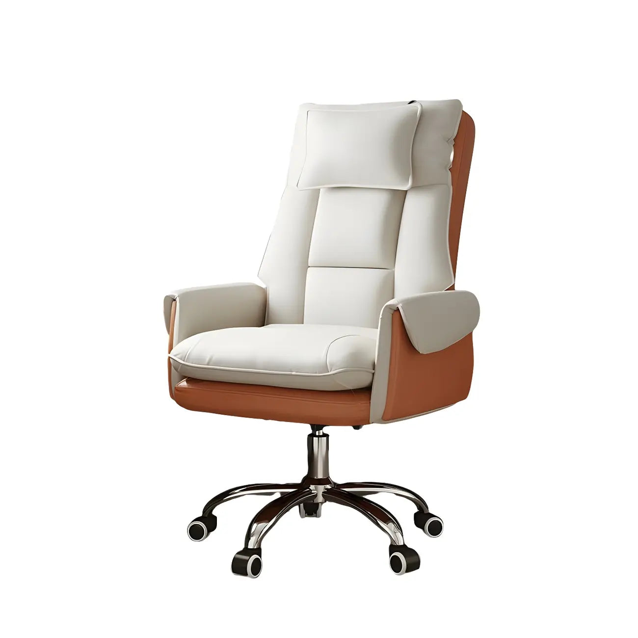 Modern High Back Ergonomic Leather Swivel Executive Office Chair