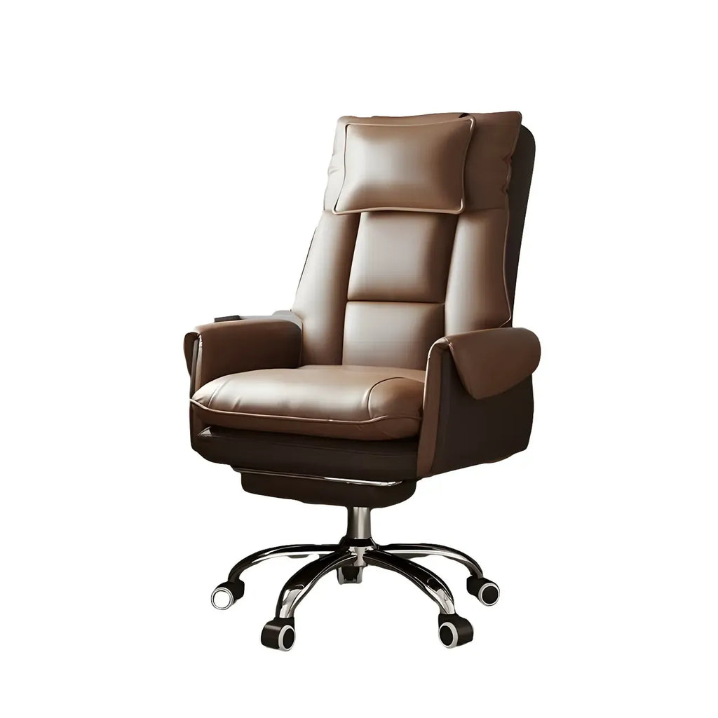 Modern High Back Ergonomic Leather Swivel Executive Office Chair