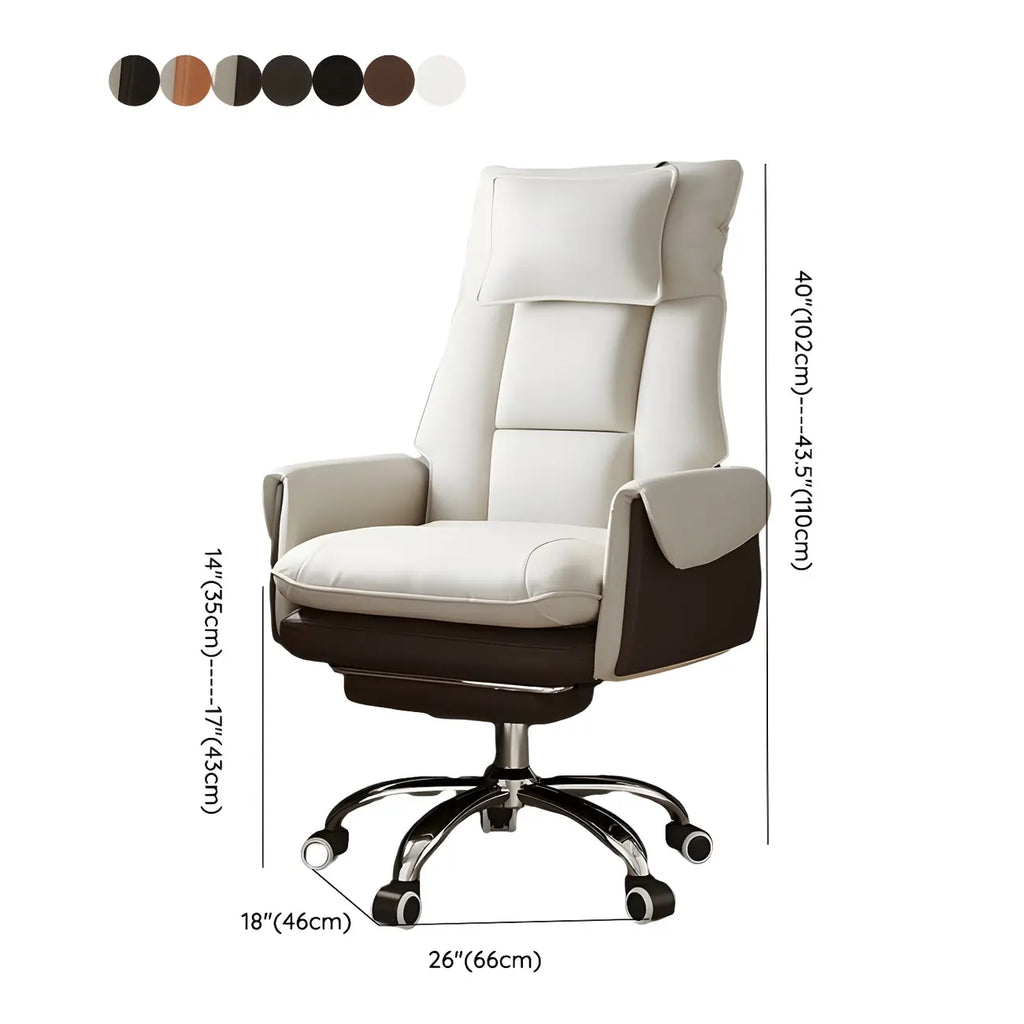 Modern High Back Ergonomic Leather Swivel Executive Office Chair