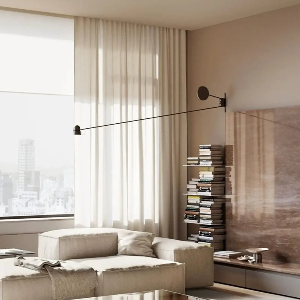 Plug-In Adjustable Swing Arm Wall Light for Modern Bedroom