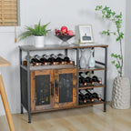 Wooden Large Capacity Removable Wine Cabinet with Double Door