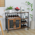Wooden Large Capacity Removable Wine Cabinet with Double Door