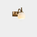 Elegant Gold Bathroom Vanity Light Frosted Floral Glass Shade