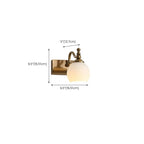 Elegant Gold Bathroom Vanity Light Frosted Floral Glass Shade