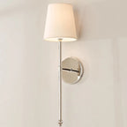 Cylinder LED Wall Sconce with Fabric Shade for Residential Use