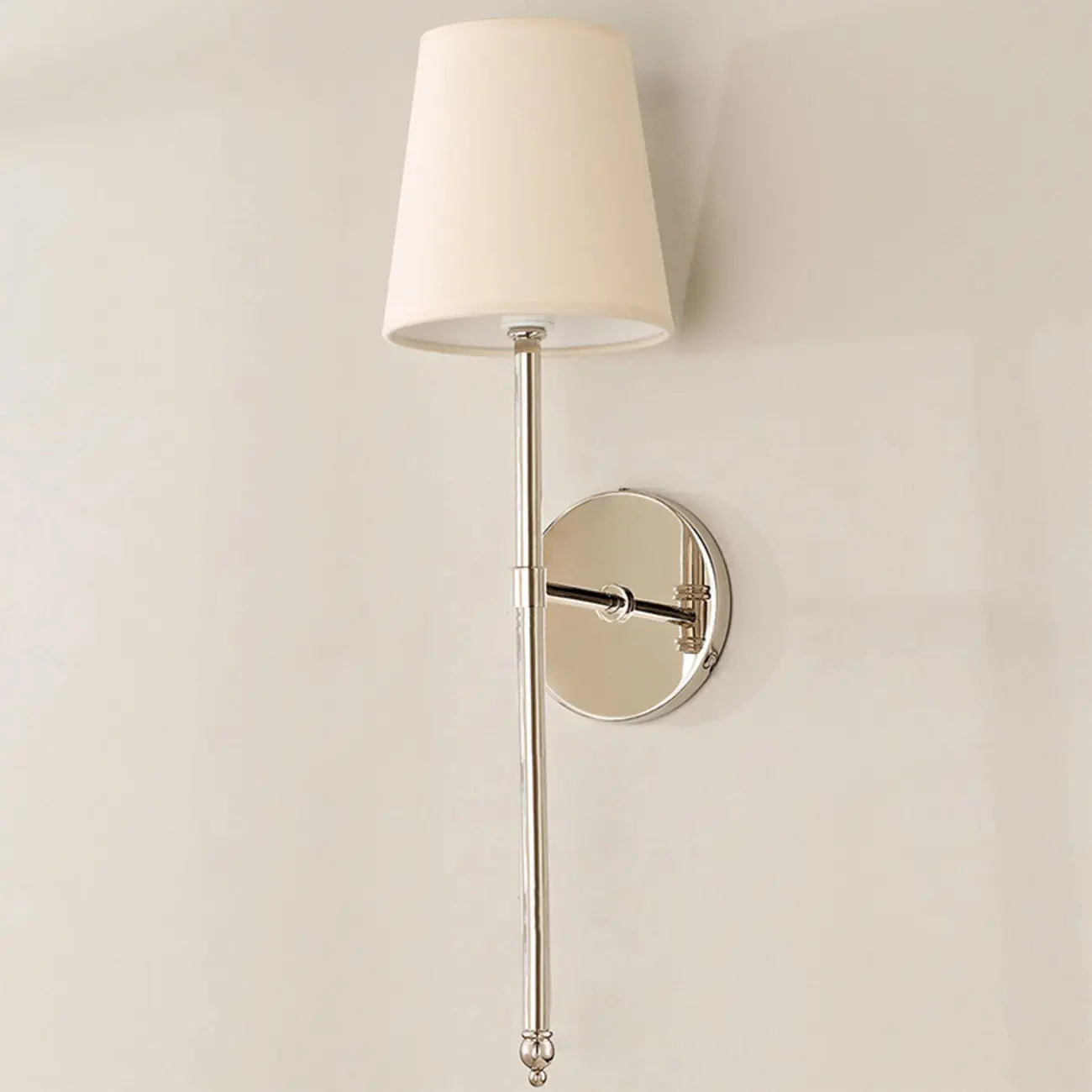 Cylinder LED Wall Sconce with Fabric Shade for Residential Use