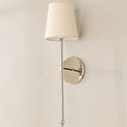 Cylinder LED Wall Sconce with Fabric Shade for Residential Use