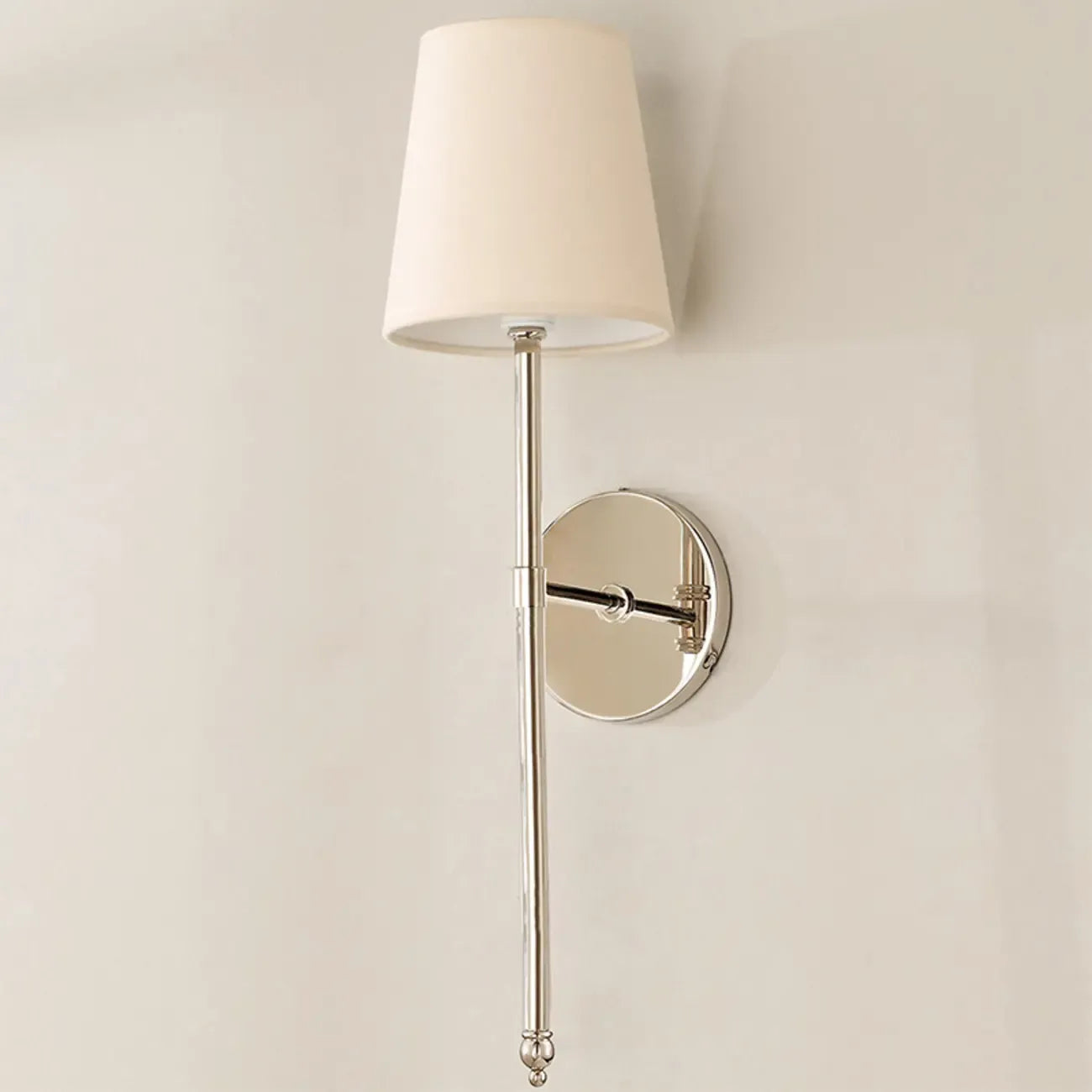 Cylinder LED Wall Sconce with Fabric Shade for Residential Use