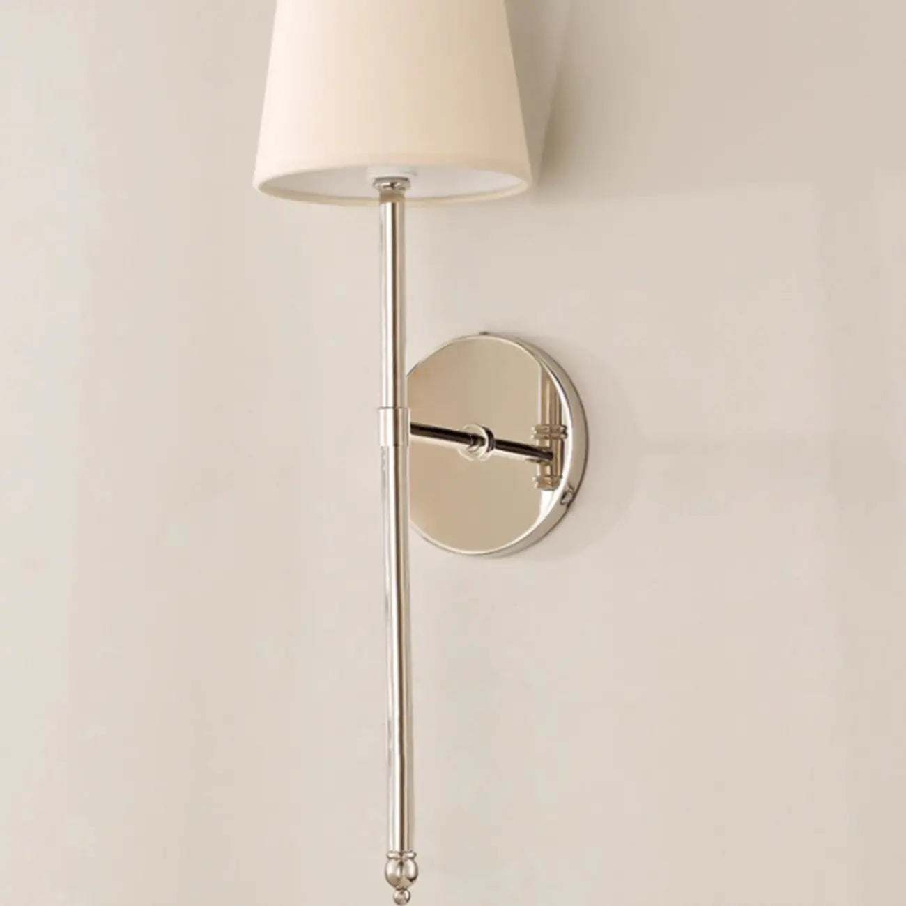 Cylinder LED Wall Sconce with Fabric Shade for Residential Use