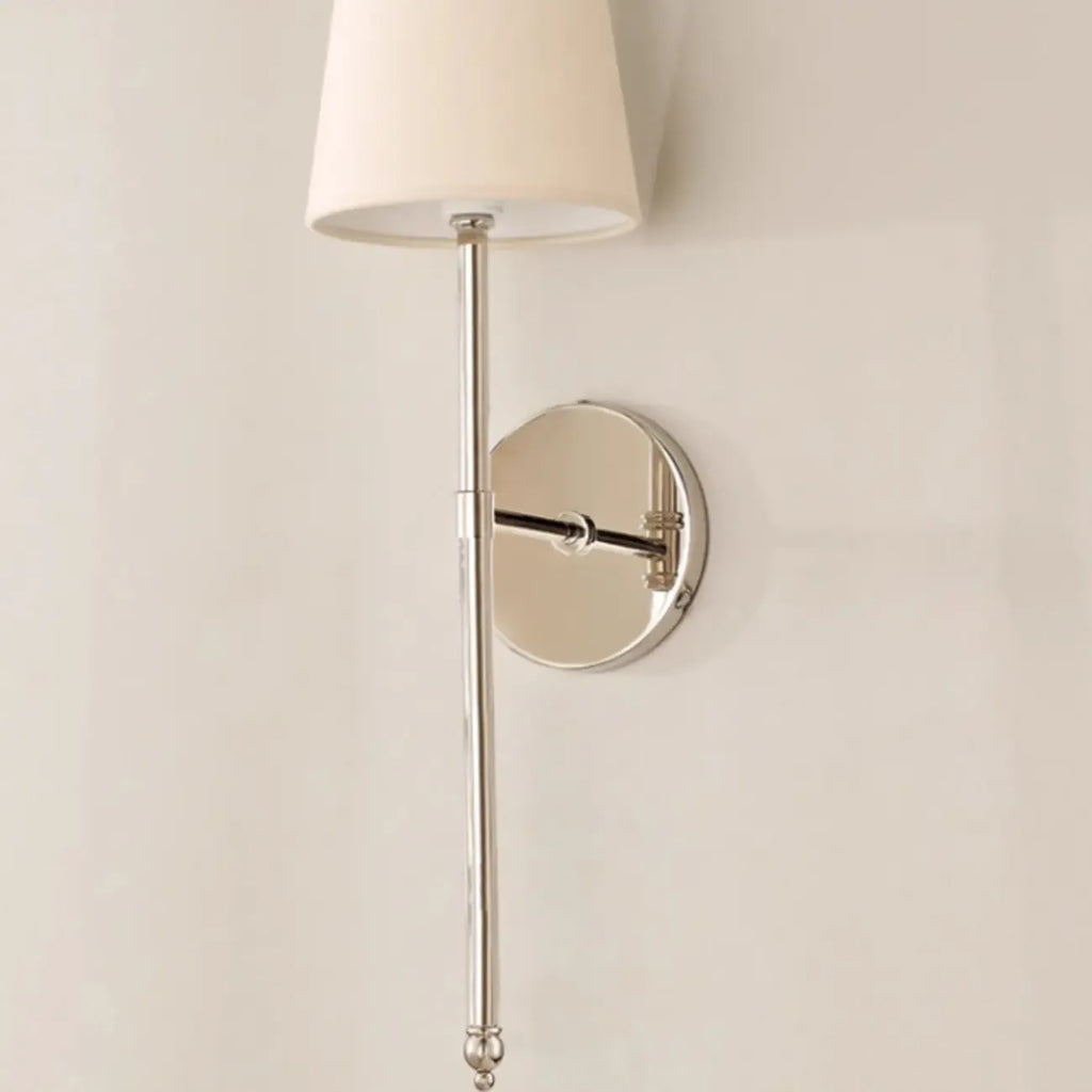 Cylinder LED Wall Sconce with Fabric Shade for Residential Use