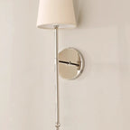 Cylinder LED Wall Sconce with Fabric Shade for Residential Use