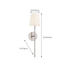 Cylinder LED Wall Sconce with Fabric Shade for Residential Use