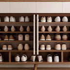 Modern Wood Hallway Medium Shoe Storage Cabinet