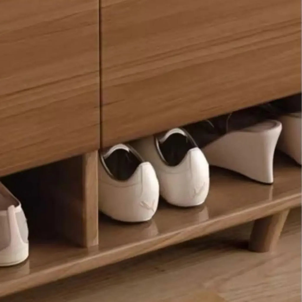 Modern Wood Hallway Medium Shoe Storage Cabinet