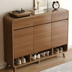 Modern Wood Hallway Medium Shoe Storage Cabinet