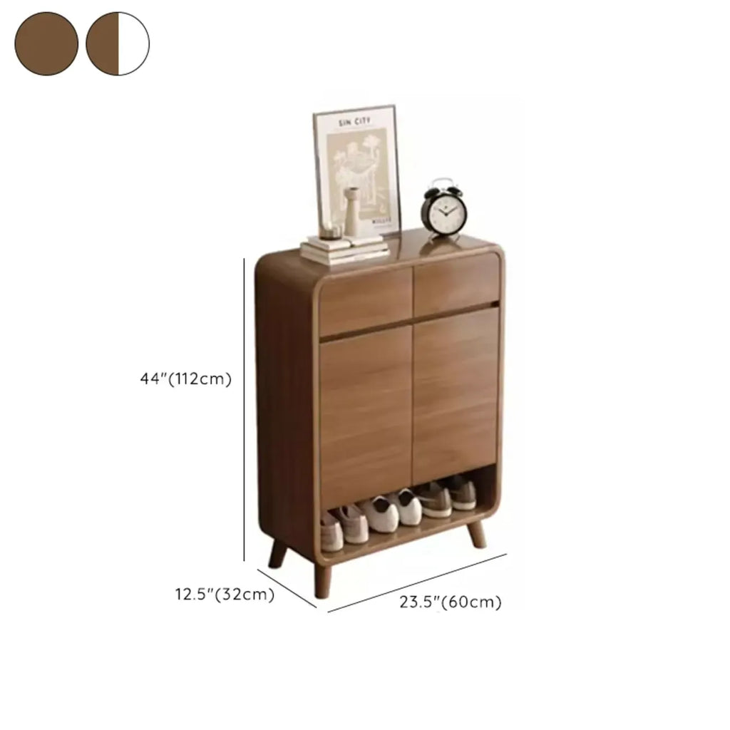 Modern Wood Hallway Medium Shoe Storage Cabinet