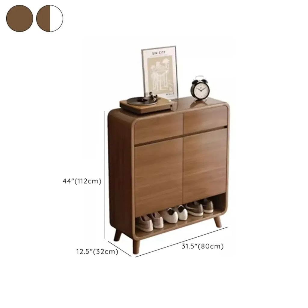 Modern Wood Hallway Medium Shoe Storage Cabinet