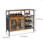 Wooden Large Capacity Removable Wine Cabinet with Double Door