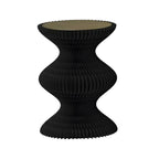 Round Metal Foldable End Table with Pedestal Base