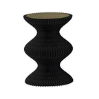 Round Metal Foldable End Table with Pedestal Base