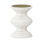 Round Metal Foldable End Table with Pedestal Base