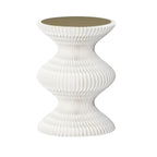 Round Metal Foldable End Table with Pedestal Base