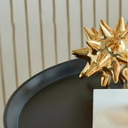 Elegant Black Stainless Steel Round Side Table