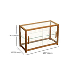 Elegant Wooden Table Top Curio Cabinet with Sliding Doors
