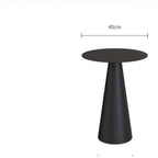 Minimalist Black Iron Round Metal End Table for Living Room