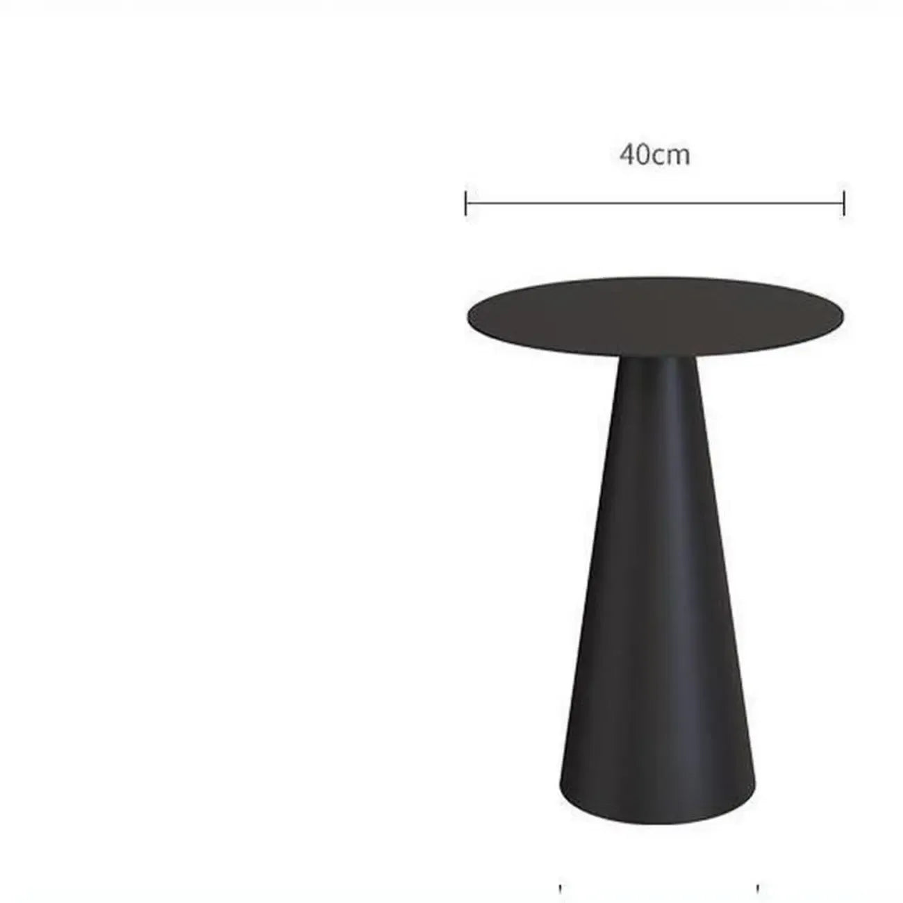 Minimalist Black Iron Round Metal End Table for Living Room